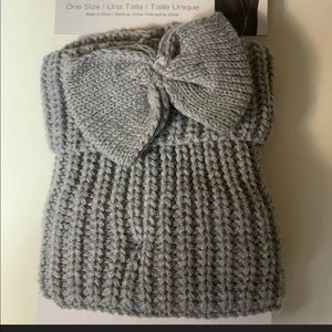 Minicci Boot Trim Grey Knit  Accessory with Bow